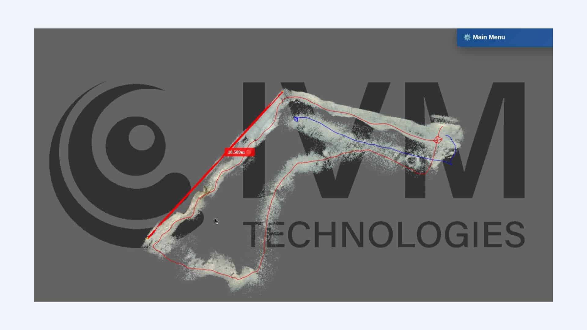 Screenshot of IVM SLAM capabilities: real-time measurements