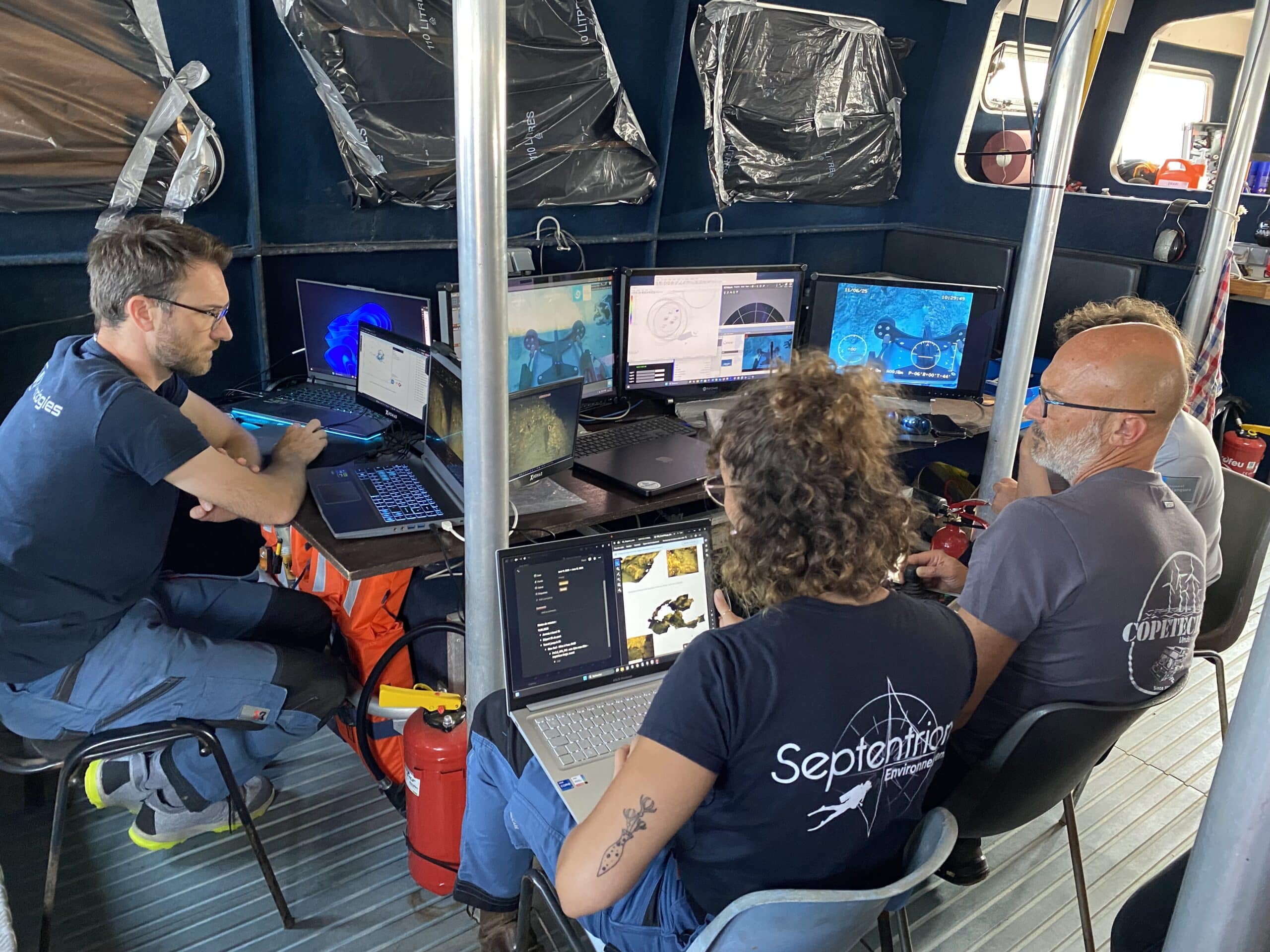 red corals inspection mission with parc national des calanques, copetech, septentrion environnement, foselev, ivm technologies