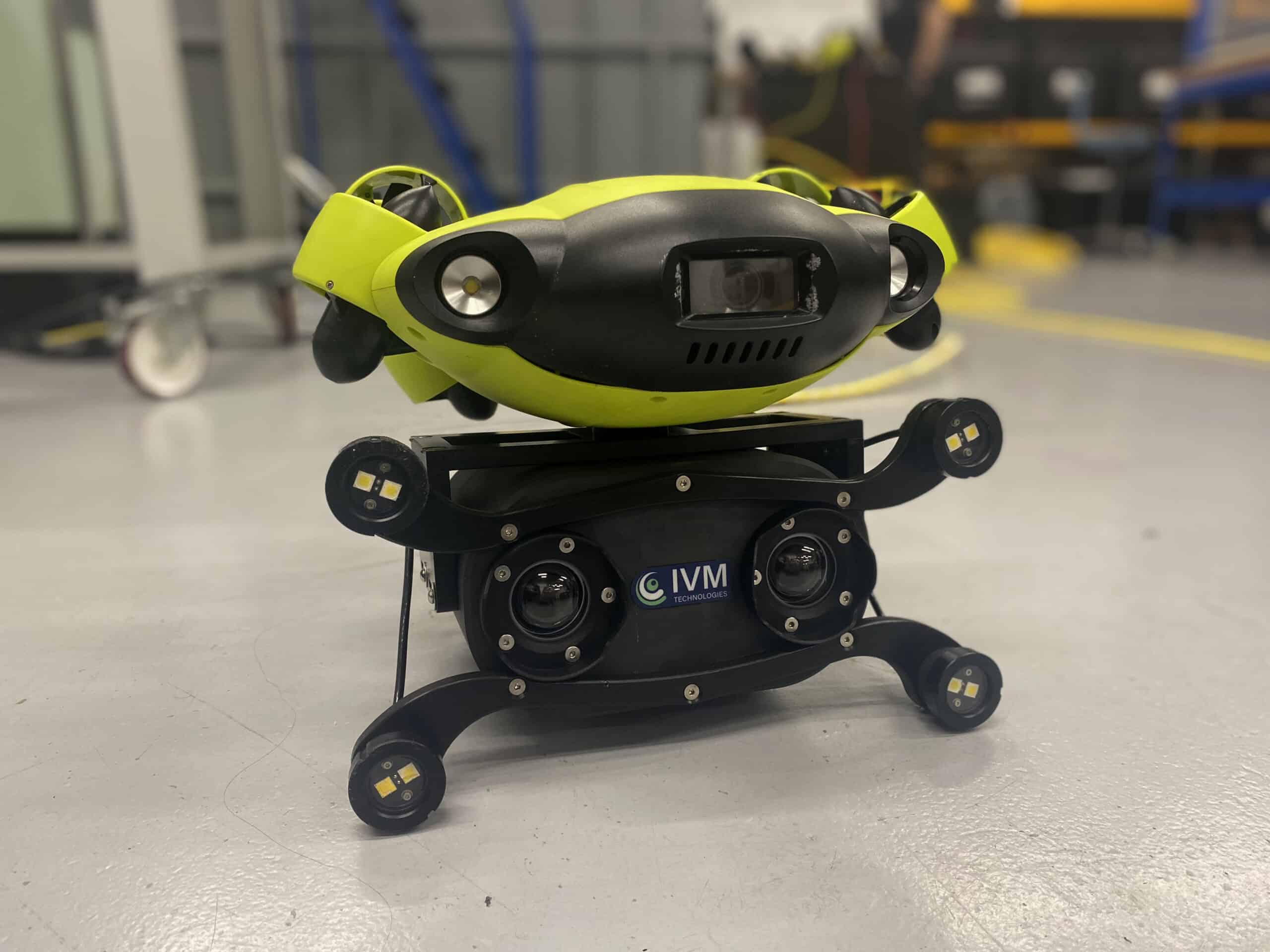 Hydro 100 - susbea photogrammetry unit integrated onto FIFISH (Qysea's subsea drone)
